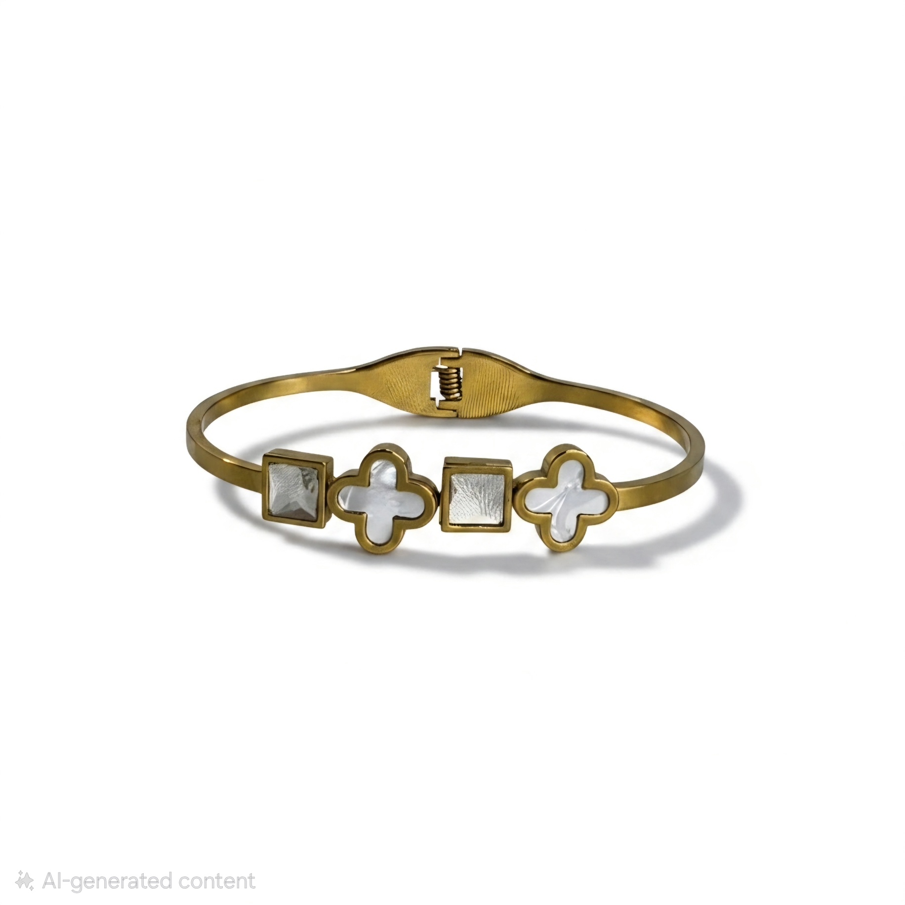 White alternate Clover Gold Kada